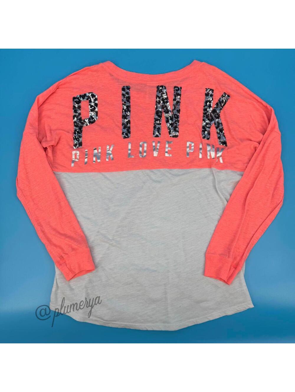 Victoria’s Secret PINK Rare Y2K Sequin Leopard Varsity Top Women's Size M